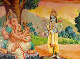 Lord Ganesha and Lord Vishnu’s Conch